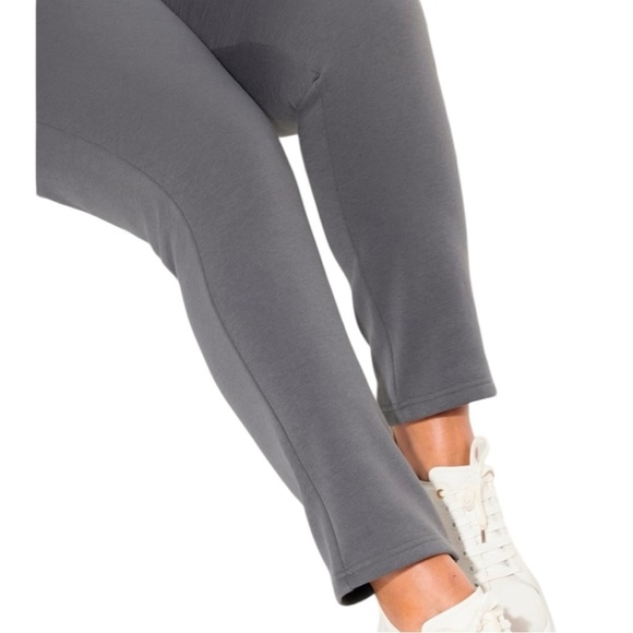 New Ulla Popken Basic Drawstring Elastic Waist Cotton Blend Gray Joggers 20/22 - Picture 4 of 11